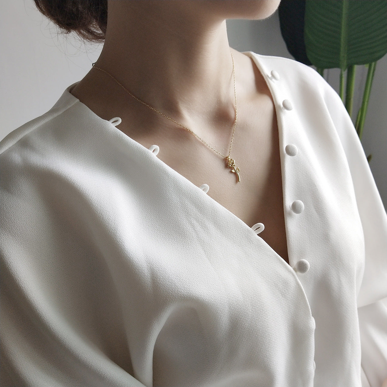 Timeless Romance – 925 Sterling Silver Rose Flower Necklace