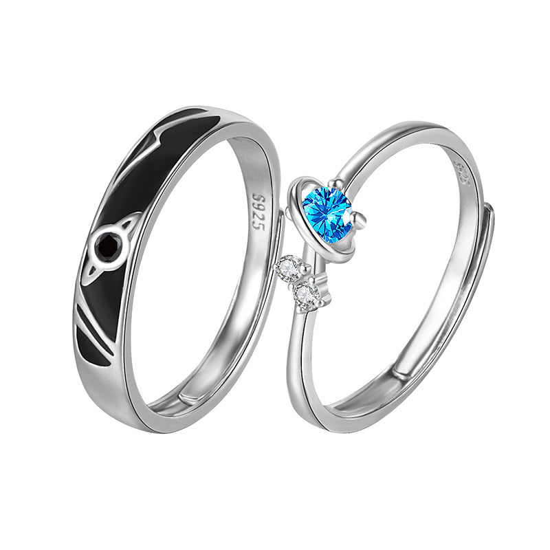 Timeless Unity 925 Sterling Silver Couple Rings