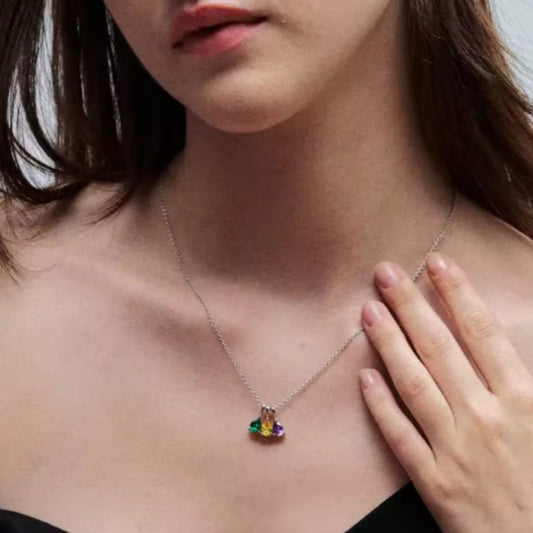 Timeless Meaning – Twelve Birthstone Zircon Silver Necklace