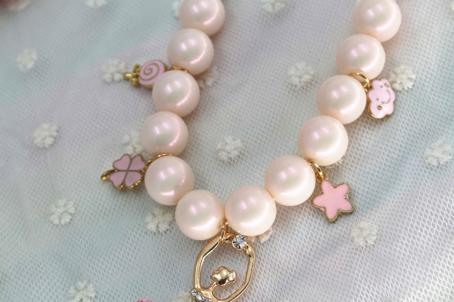 Sweet Whimsy Pearl Ballerina Necklace