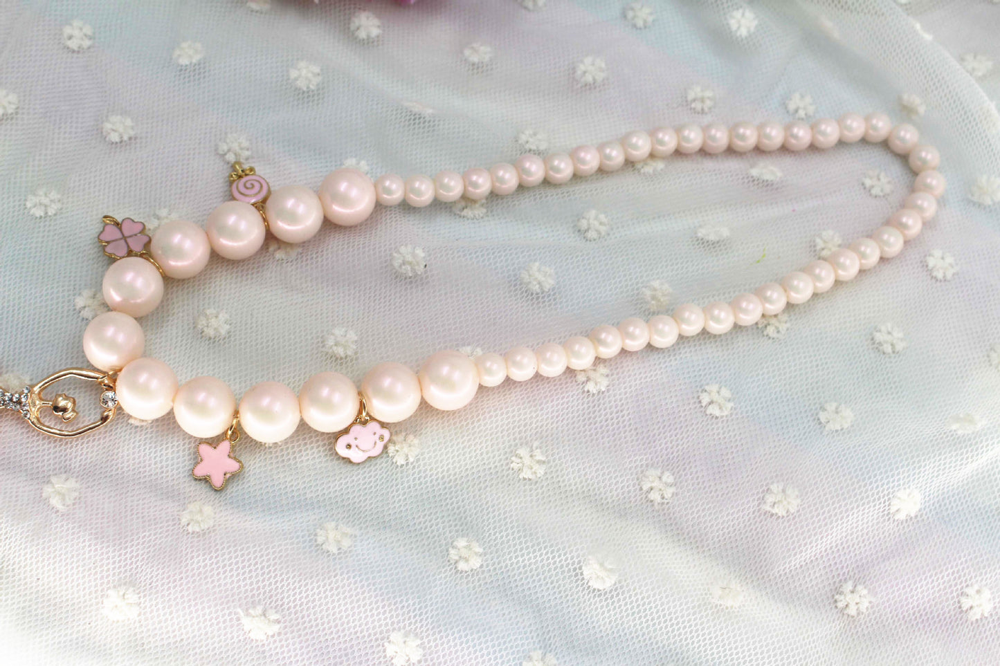 Sweet Whimsy Pearl Ballerina Necklace