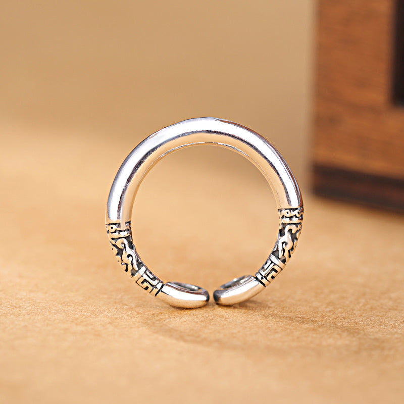 Empowered Grace Adjustable Vintage Silver Ring