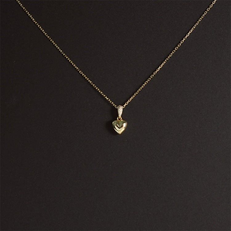 Timeless Romance Heart Zircon Clavicle Necklace
