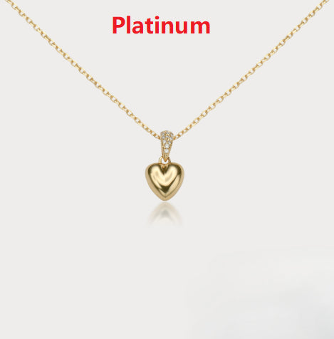 Timeless Romance Heart Zircon Clavicle Necklace
