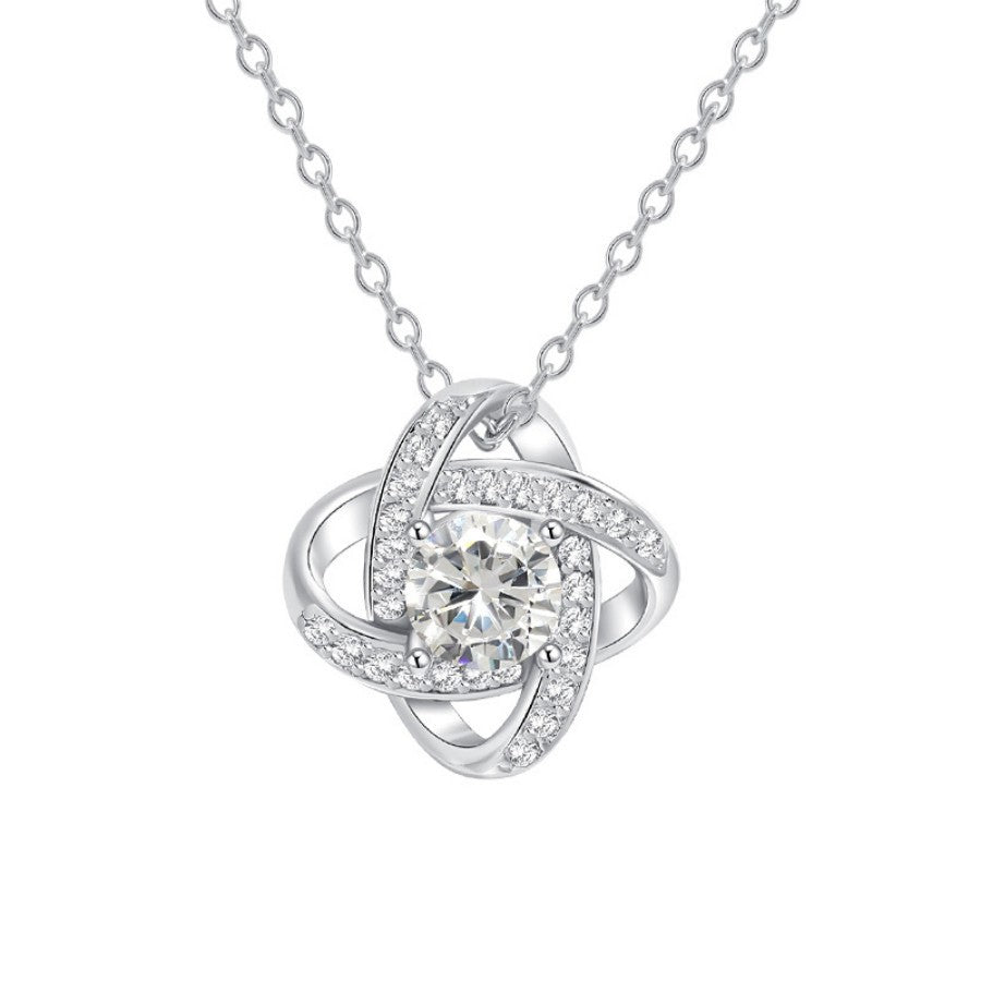Quiet Radiance Short Pendant Necklace in Silver-Tone Alloy