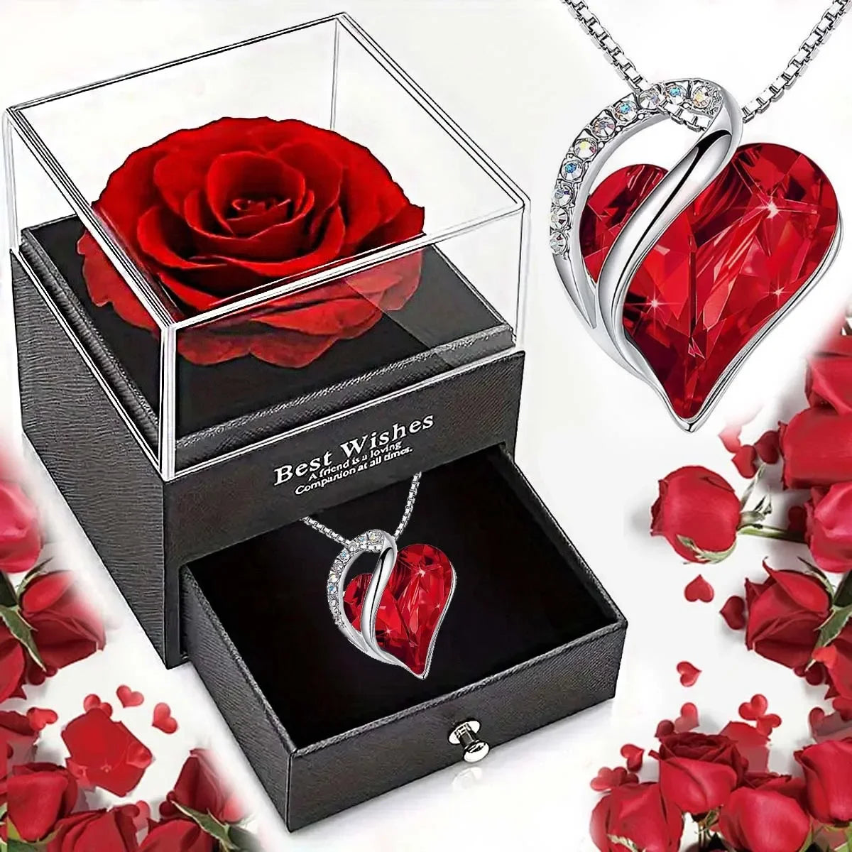 Timeless Love – Heart Crystal Necklace Gift Set