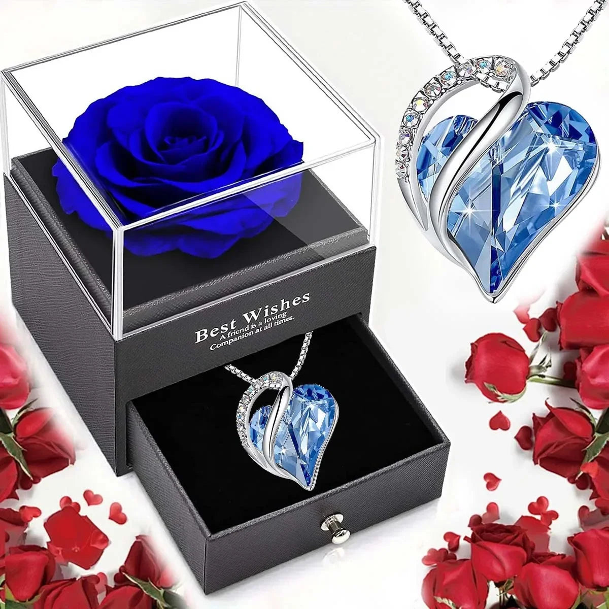 Timeless Love – Heart Crystal Necklace Gift Set