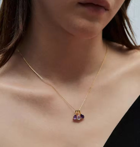 Timeless Meaning – Twelve Birthstone Zircon Silver Necklace